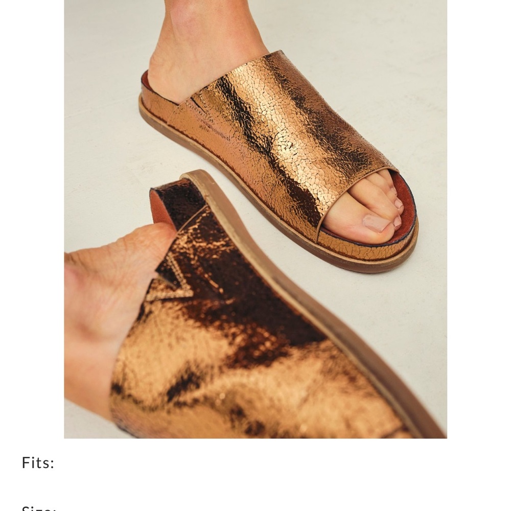 Free People Metallic Bronze Sandals